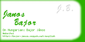 janos bajor business card